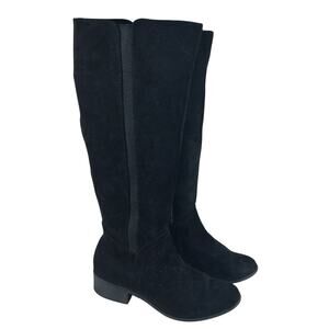 UNIVERSAL THREAD CO.! BLACK VEGAN LEATHER, CHUNKY HEEL, ZIPPER BOOTS! SZ 7.5M